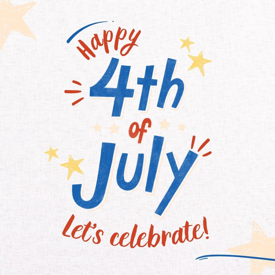Happy 4th of July Let's Celebrate Retro Vintage Red and Blue Instagram Post.jpg